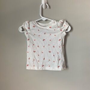 Carter's White Tee with Watermelon Pattern